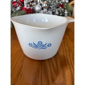 CorningWare P-55-B Sauce Maker • 1 Qt • Blue Cornflower • Vintage USA • 3-Spout
